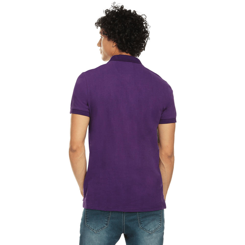 polo morado hombre