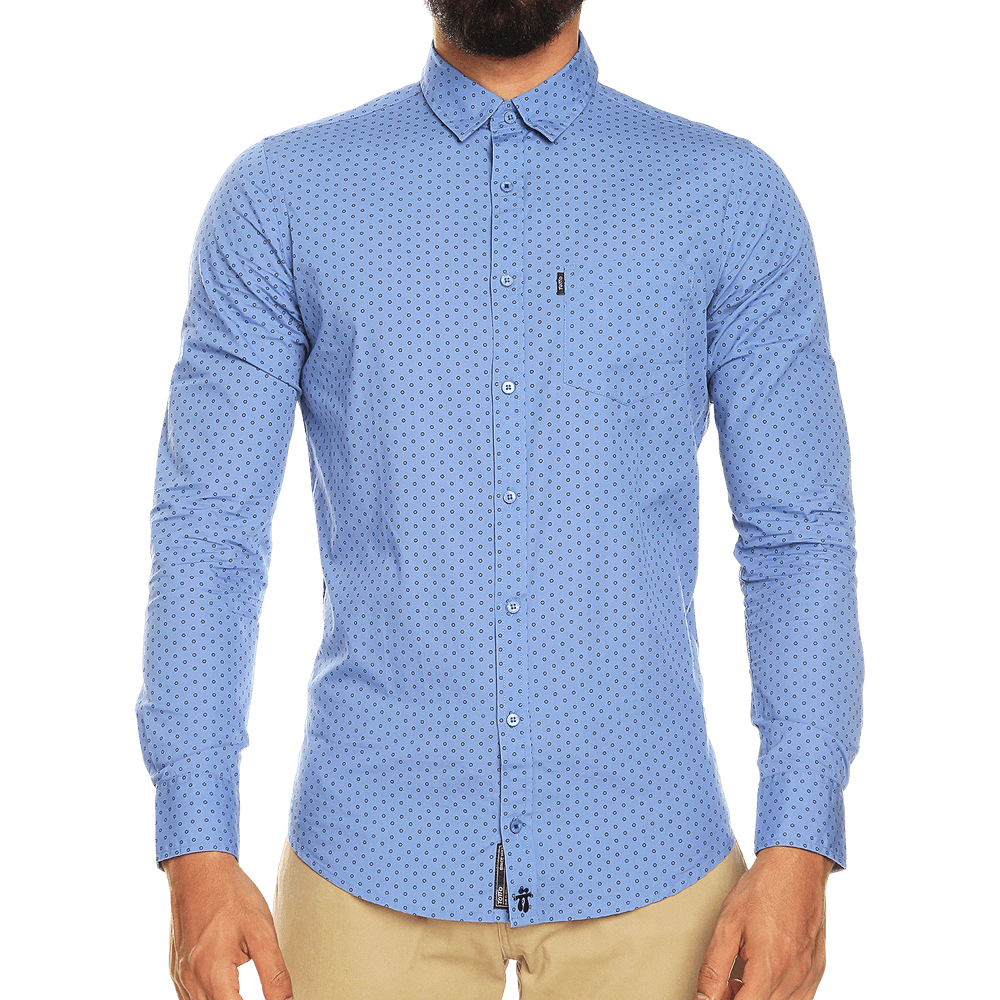 Camisa Para Hombre Manga Larga Mini Print Porter En Ec Totto Com Totto Ecuador