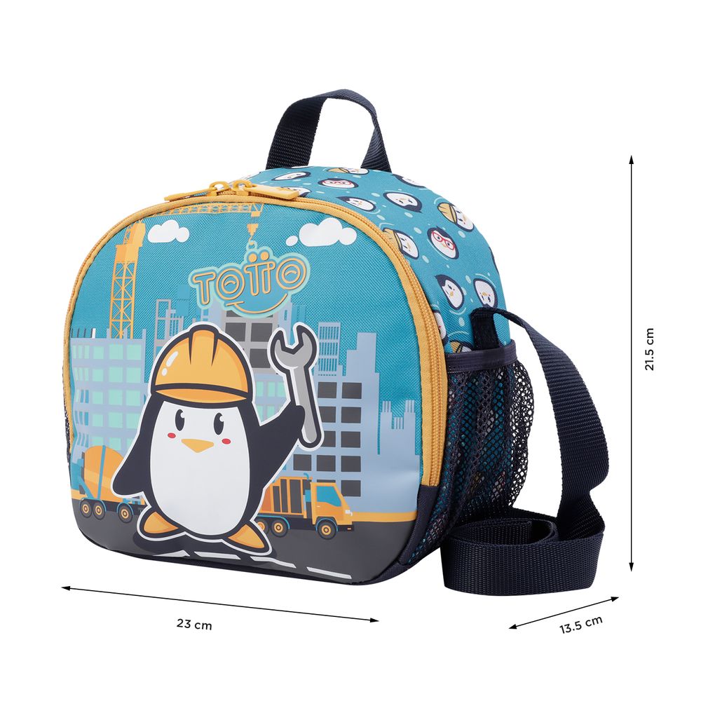 Topper lonchera infantil de PINGUINO estilo kawaii compartimento