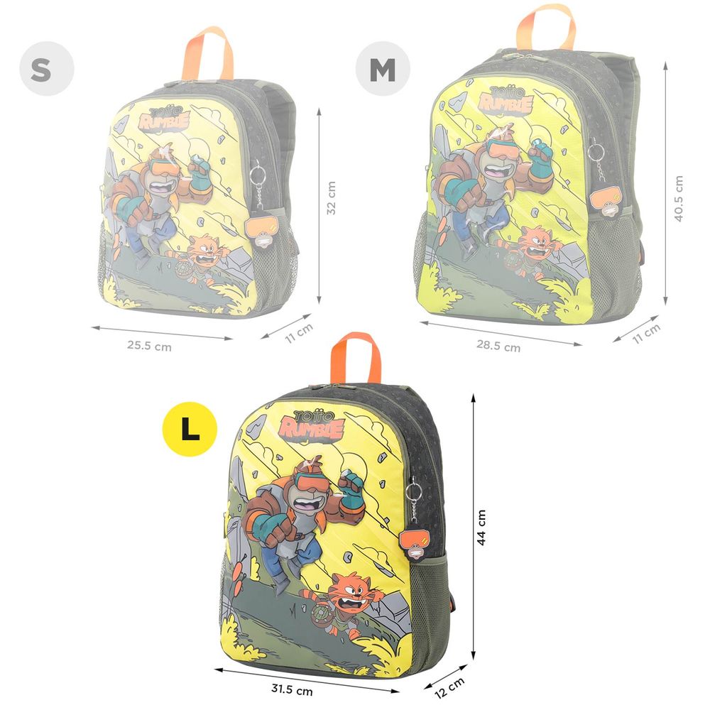 Mochila escolar con ruedas Totto Cartoons Brawlmaster M