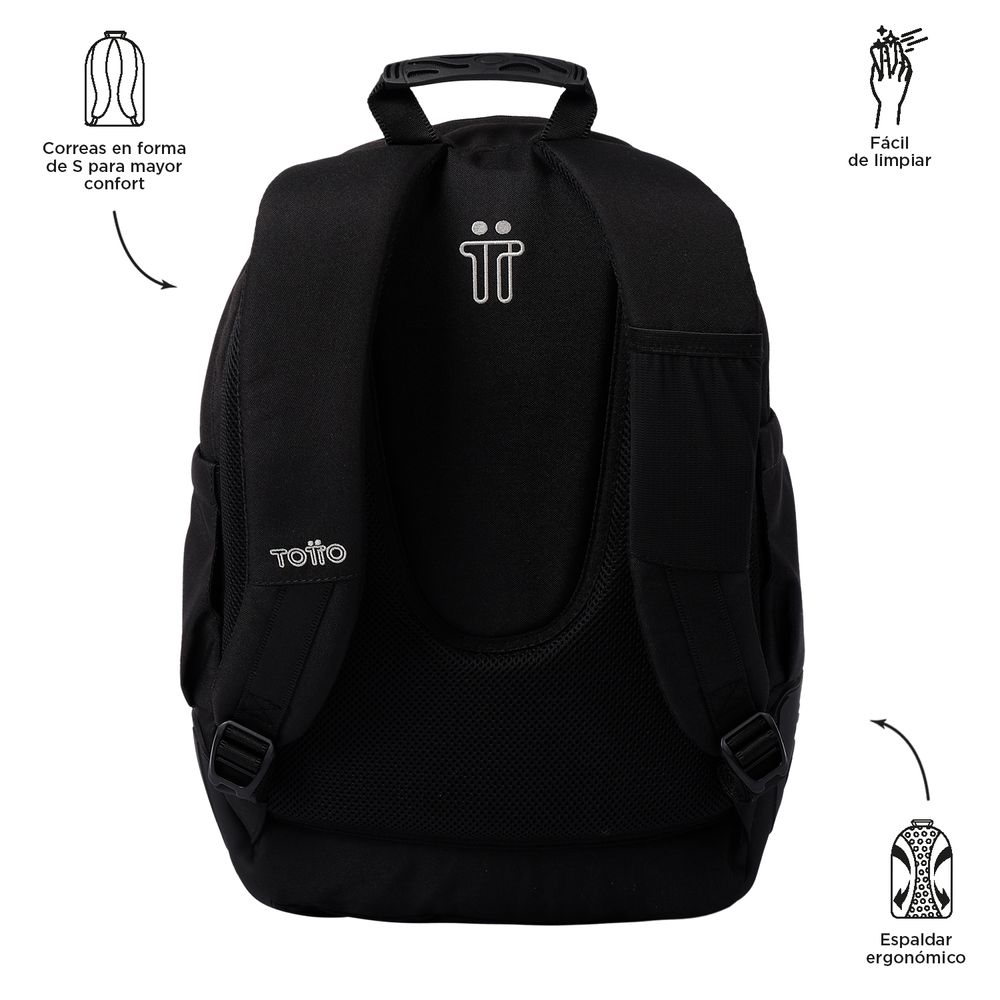 Mochila totto negra on sale