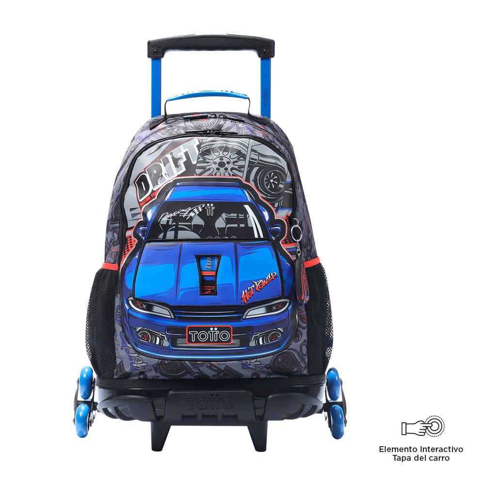 Mochila Con Ruedas Para Nino Racing Racing Estampado